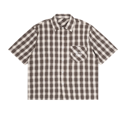 BG Plaid Short Sleeve Boxy Shirt