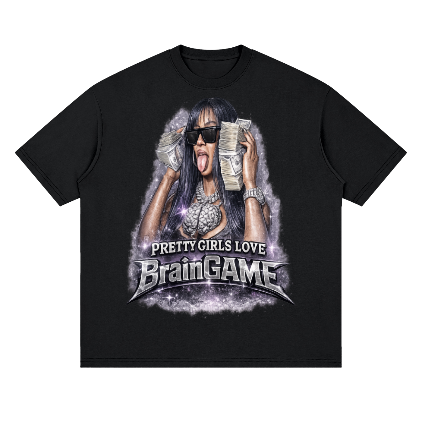 BG “Pretty Girls” Streetwear Loose Drop Shoulder T-Shirt