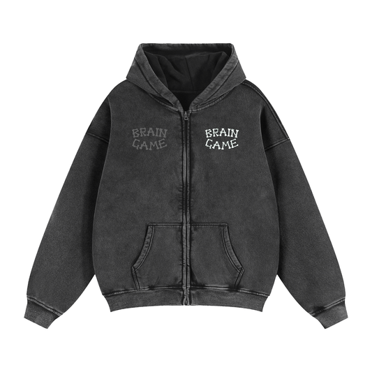BG Boxy Zip-Through Fleece Hoodie