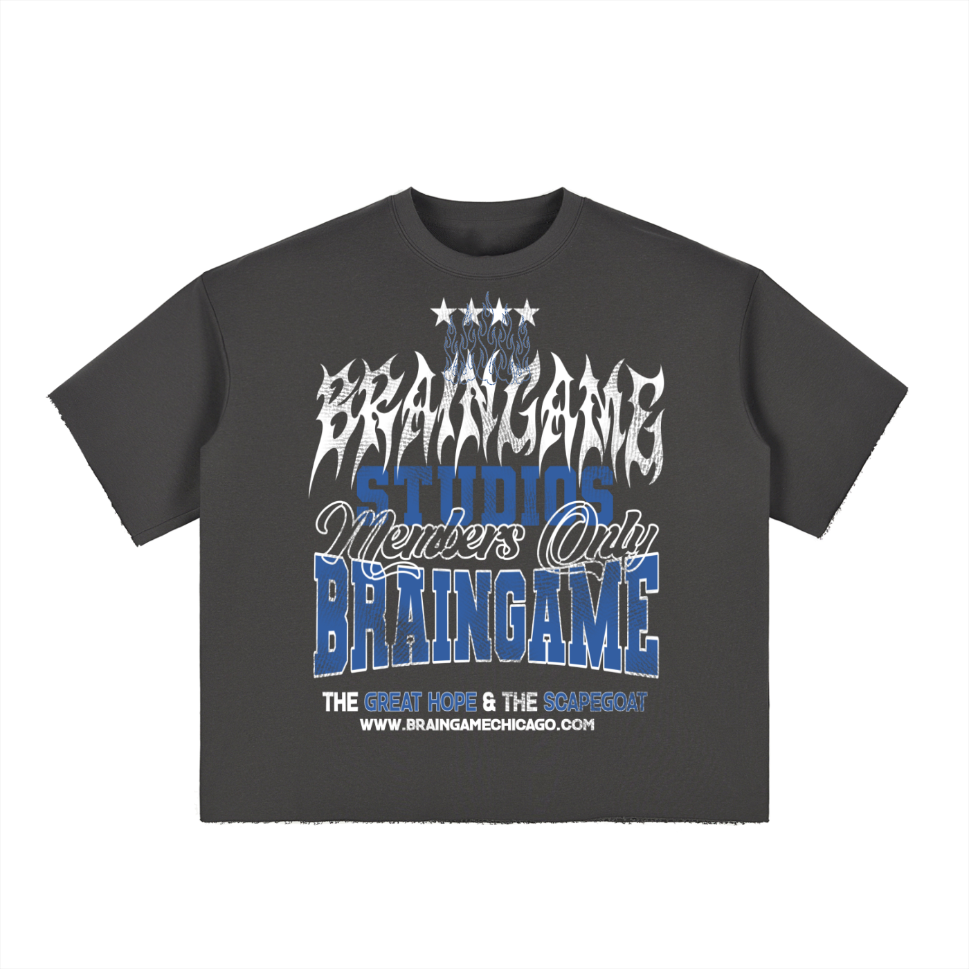 BG Casual “Members” Boxy Raw-Edge Tee