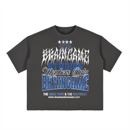 BG Casual “Members” Boxy Raw-Edge Tee