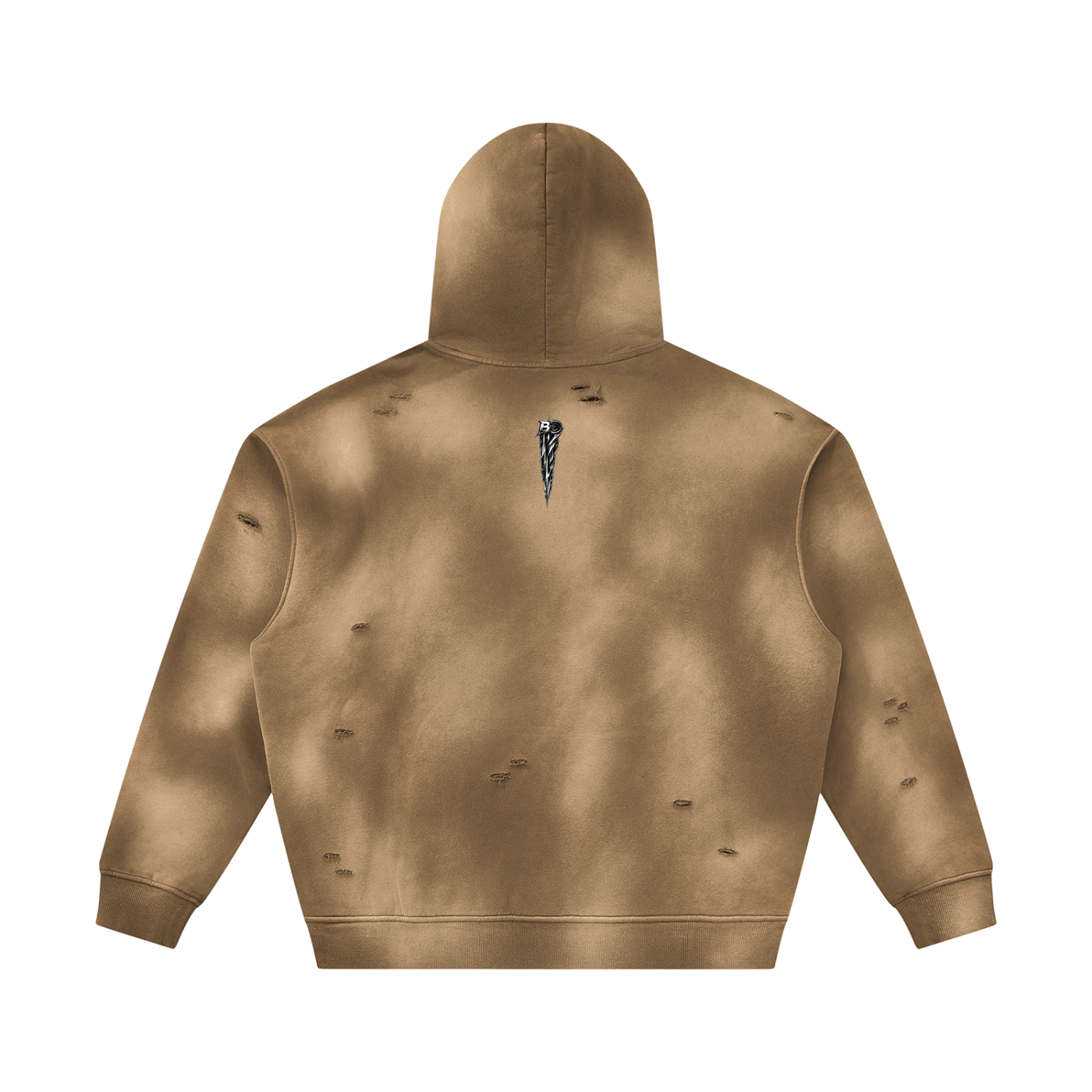 BG “In The Clouds” Unisex Sunfade Frayed Fleece Hoodie