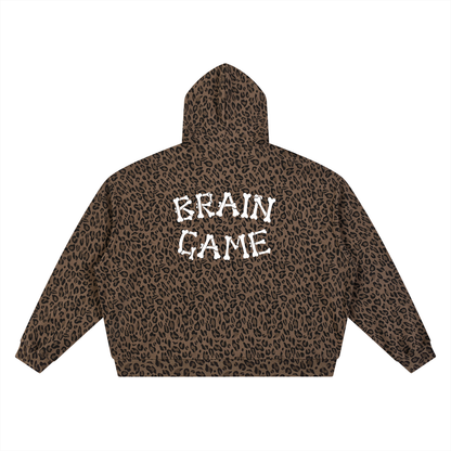 BG Unisex Leopard Print Waffle Hoodie