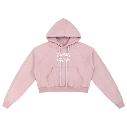 BG A Women’s “Touch” Snow Washed Cropped Hoodie
