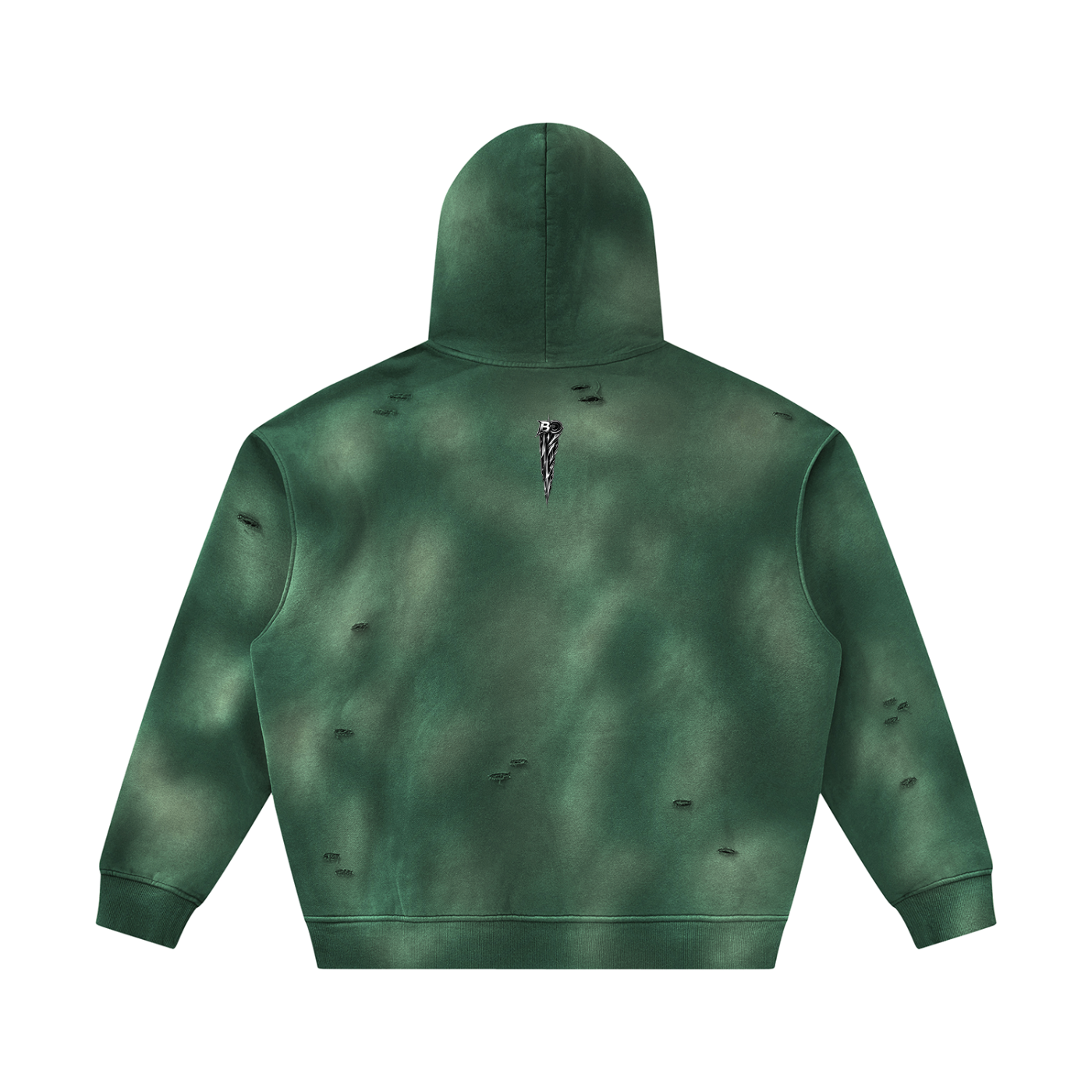 BG “In The Clouds” Unisex Sunfade Frayed Fleece Hoodie