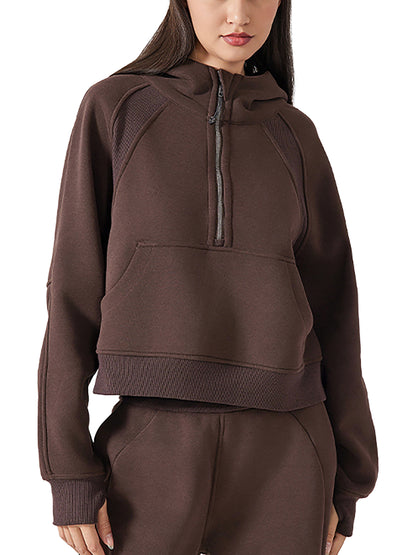 BG Women’s Cropped Half-Zip Hoodie